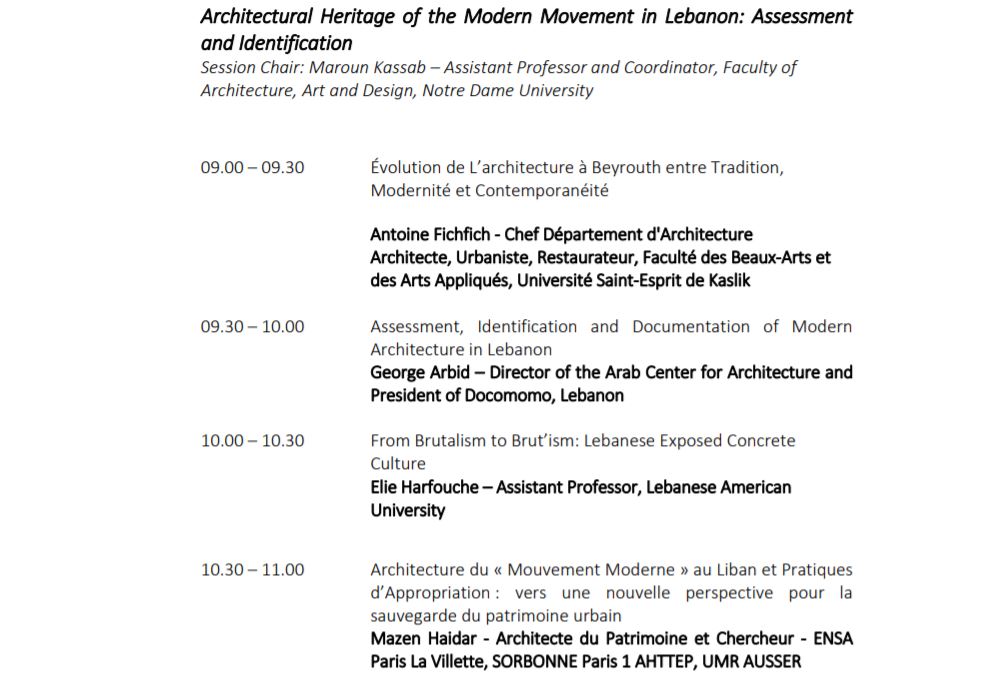Conference at USEK: MODERN HERITAGE IN LEBANON: OPPORTUNITY OR THREAT